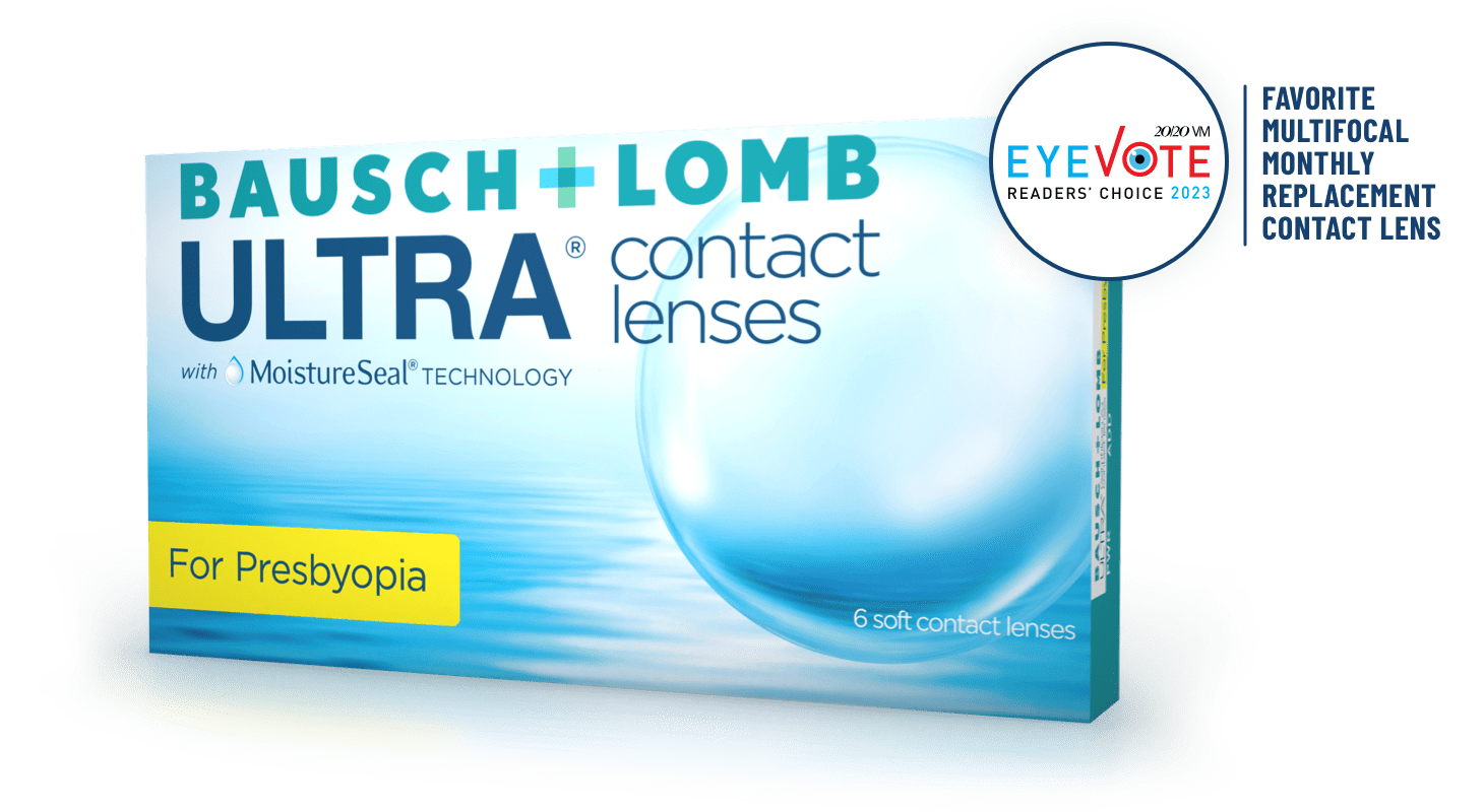 Box of ULTRA Monthly Contact Lenses for Presbyopia.