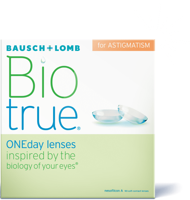 Box of Biotrue ONEday daily contact lenses for Astigmatism.
